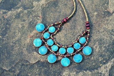 chunky turqouise necklace